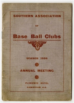 1906 Southern Association Annual Meeting Booklet 